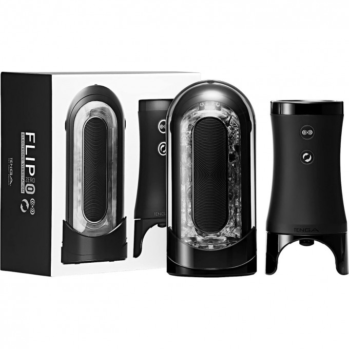 Набор TENGA FLIP ZERO ELECTRONIC VIBROTATION: мастурбатор с вибрацией и устройство вращения TFZ-103R